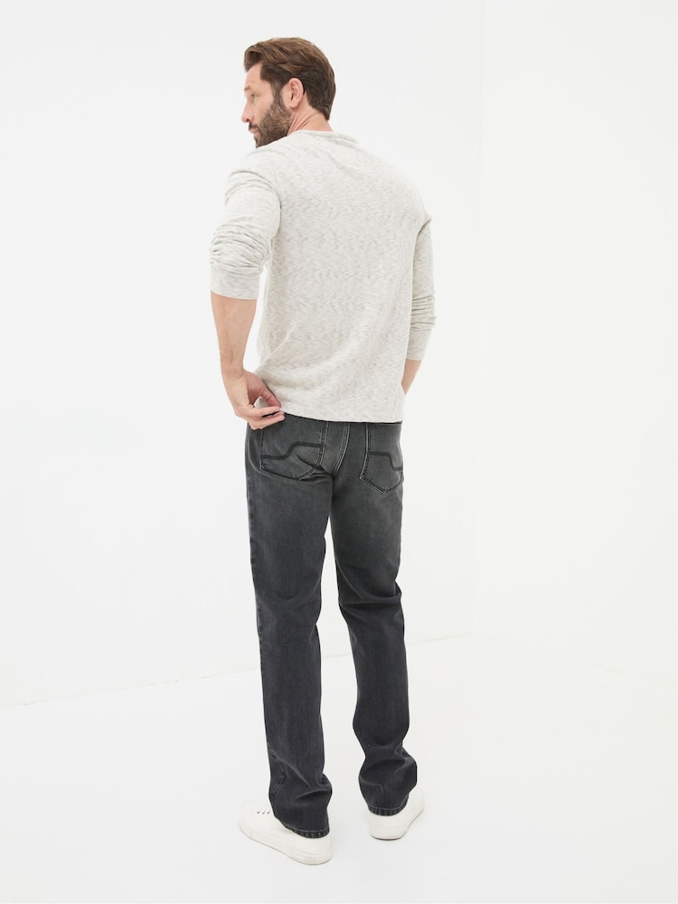 FatFace Vintage Black Straight Fit Jeans - Image 2 of 6