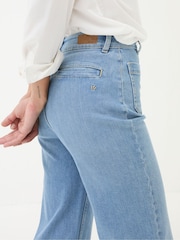 FatFace Keswick Light Vintage Blue Wide Leg Crop Jeans - Image 6 of 7