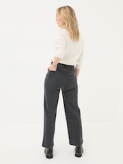 FatFace Keswick Grey Wide Leg Crop Jeans - Image 4 of 6