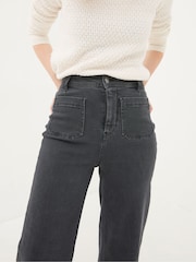 FatFace Keswick Grey Wide Leg Crop Jeans - Image 5 of 6
