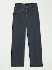 FatFace Keswick Grey Wide Leg Crop Jeans - Image 6 of 6