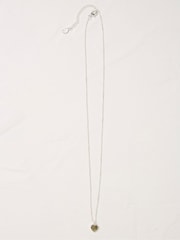 FatFace Silver Tone Heart Stone Necklace - Image 1 of 2