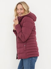 FatFace Lara Red Puffer Coat - Image 5 of 6
