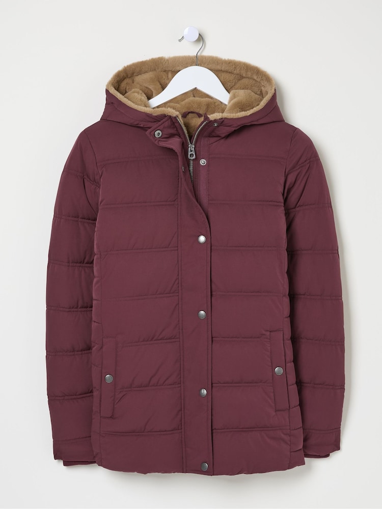 FatFace Lara Red Puffer Coat - Image 6 of 6