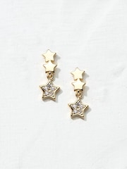 FatFace Gold Tone Trio Star Earrings - Image 1 of 2