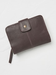 FatFace Etta Brown Leather Zip Purse - Image 1 of 2