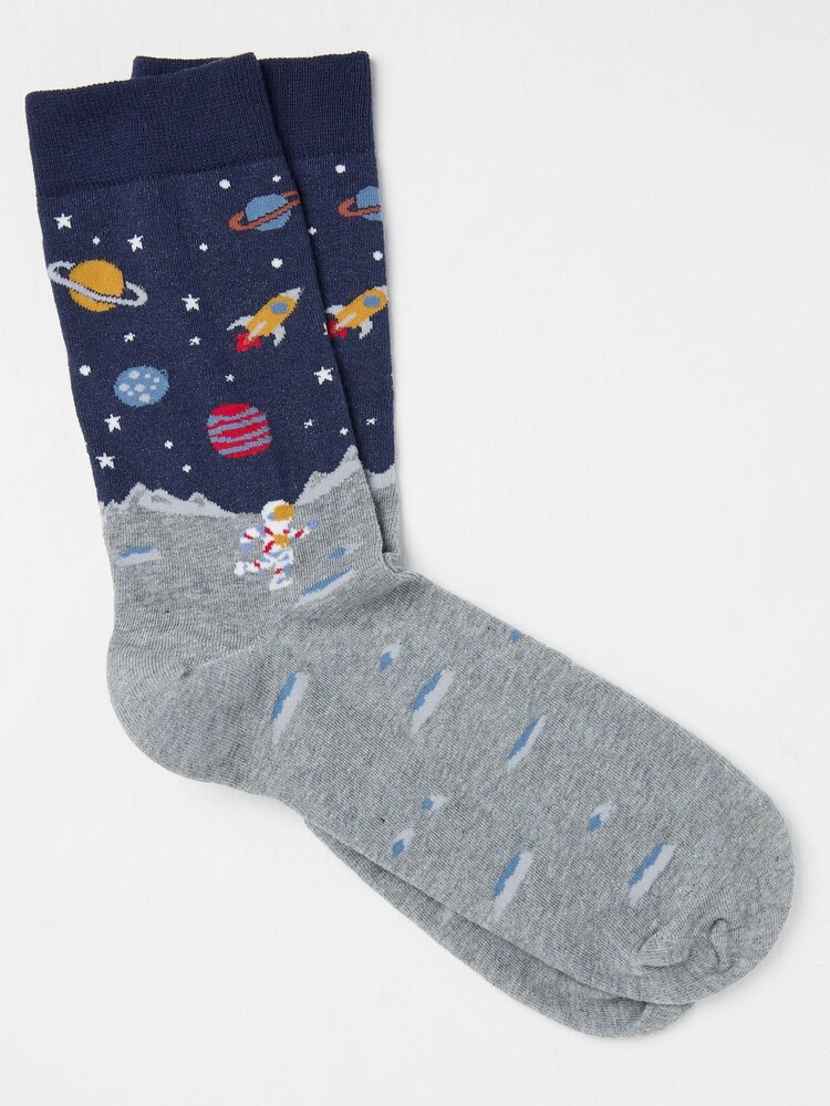 FatFace Blue & Grey Space Men's Socks 1 Pack - Image 1 of 2