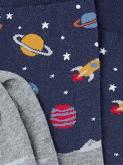 FatFace Blue & Grey Space Men's Socks 1 Pack - Image 2 of 2