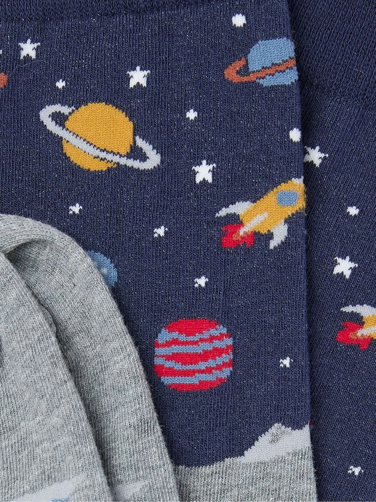 FatFace Blue & Grey Space Men's Socks 1 Pack - Image 2 of 2