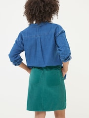 FatFace Chesil Green Cord Skirt - Image 3 of 5
