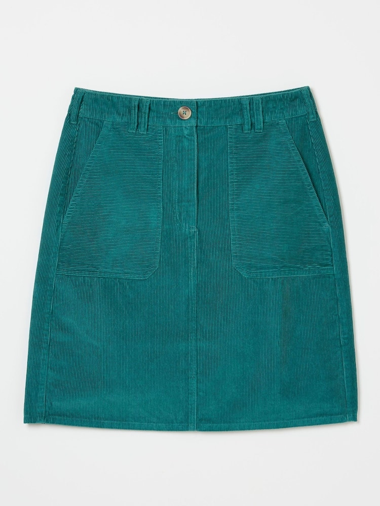 FatFace Chesil Green Cord Skirt - Image 5 of 5