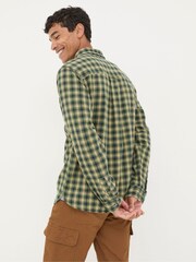 FatFace Green Long Sleeve Read Check Shirt - Image 2 of 5