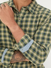 FatFace Green Long Sleeve Read Check Shirt - Image 4 of 5