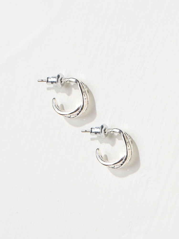 FatFace Silver Tone Mutli Strand Hoop Earrings - Image 1 of 2