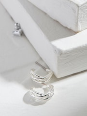 FatFace Silver Tone Mutli Strand Hoop Earrings - Image 2 of 2