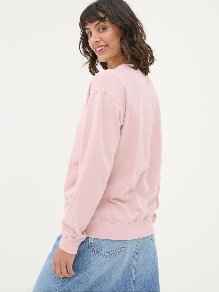 FatFace Georgia Pink Crew Sweatshirt - Image 2 of 5