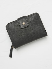 FatFace Etta Black Leather Zip Purse - Image 1 of 2