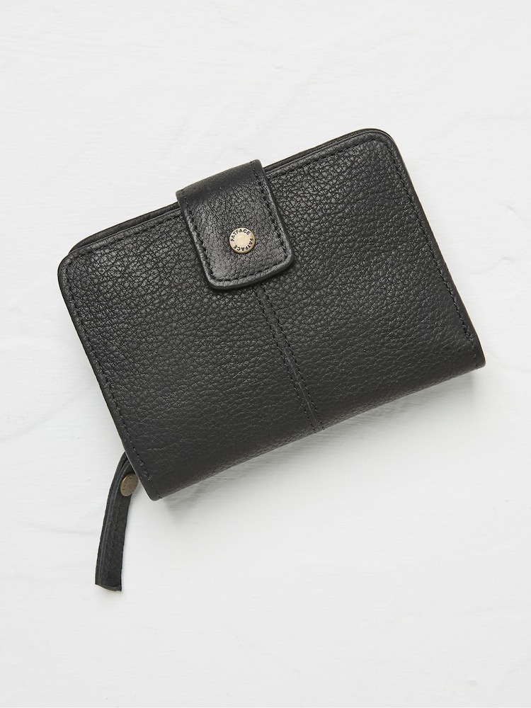 FatFace Etta Black Leather Zip Purse - Image 1 of 2