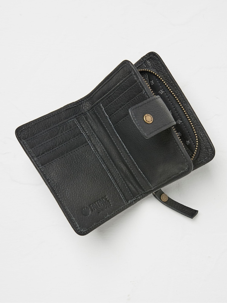 FatFace Etta Black Leather Zip Purse - Image 2 of 2