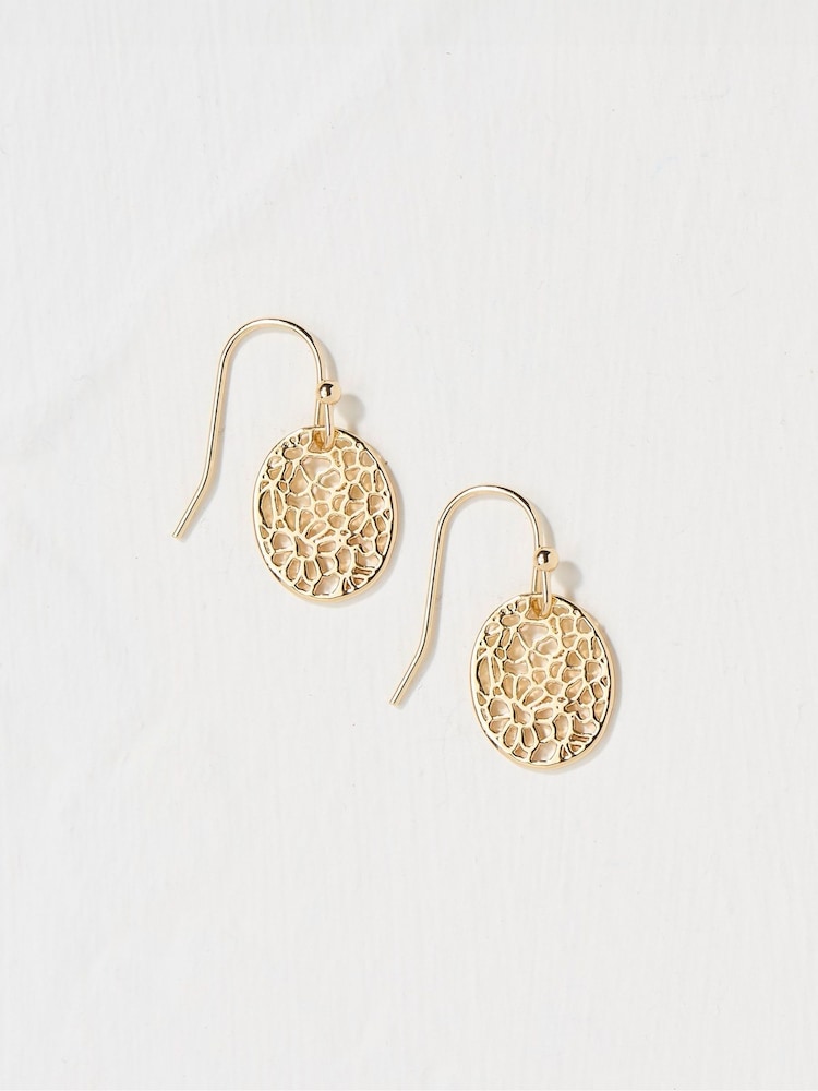 FatFace Filagree Gold Tone Drop Earrings - Image 1 of 2 FatFace Filagree Gold Tone Drop Earrings - Image 1 of 2