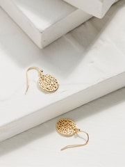 FatFace Filagree Gold Tone Drop Earrings - Image 2 of 2