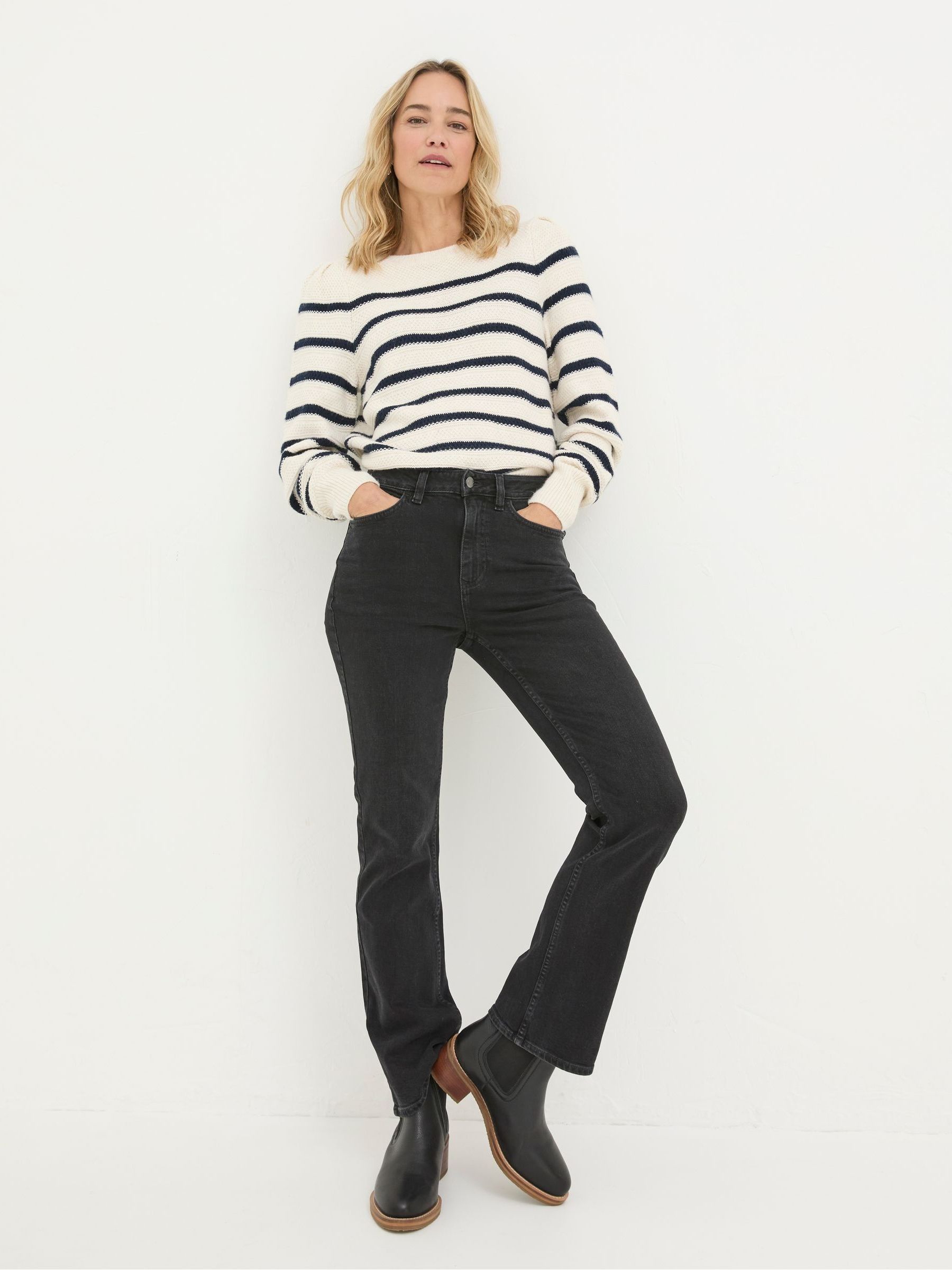 Fatface Brooke Black Bootcut Jeans