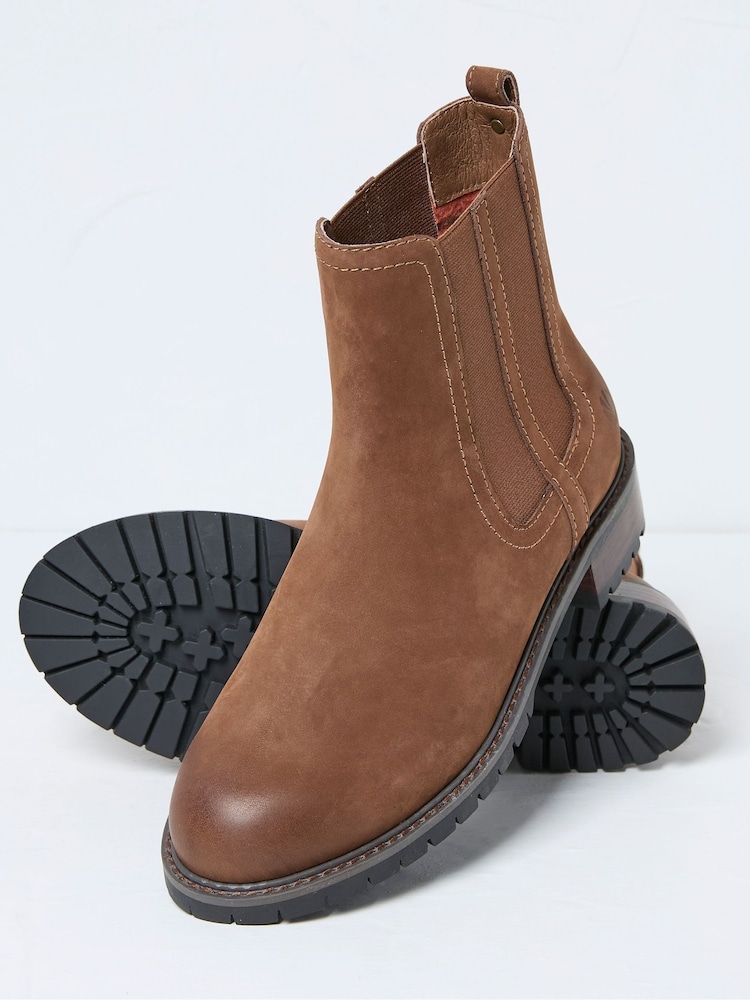 FatFace Everly Brown Chelsea Boots - Image 2 of 3