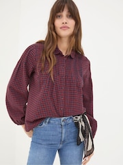FatFace Elsie Red Gingham Blouse - Image 1 of 5