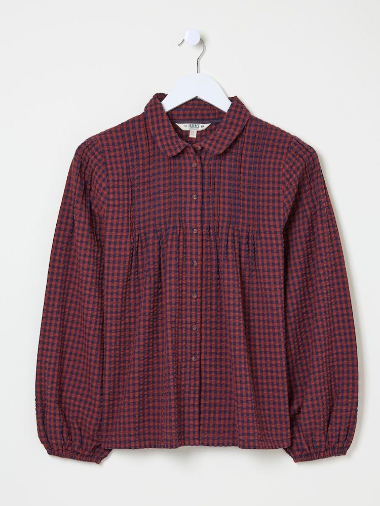 FatFace Elsie Red Gingham Blouse - Image 5 of 5