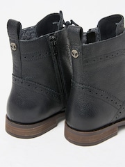 FatFace Anwen Black Brogue Ankle Boots - Image 3 of 3