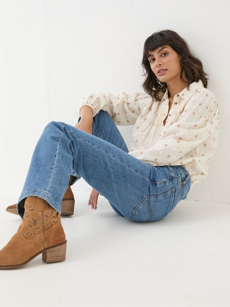 FatFace Elise Denim Vintage Wide Leg Jeans - Image 3 of 7