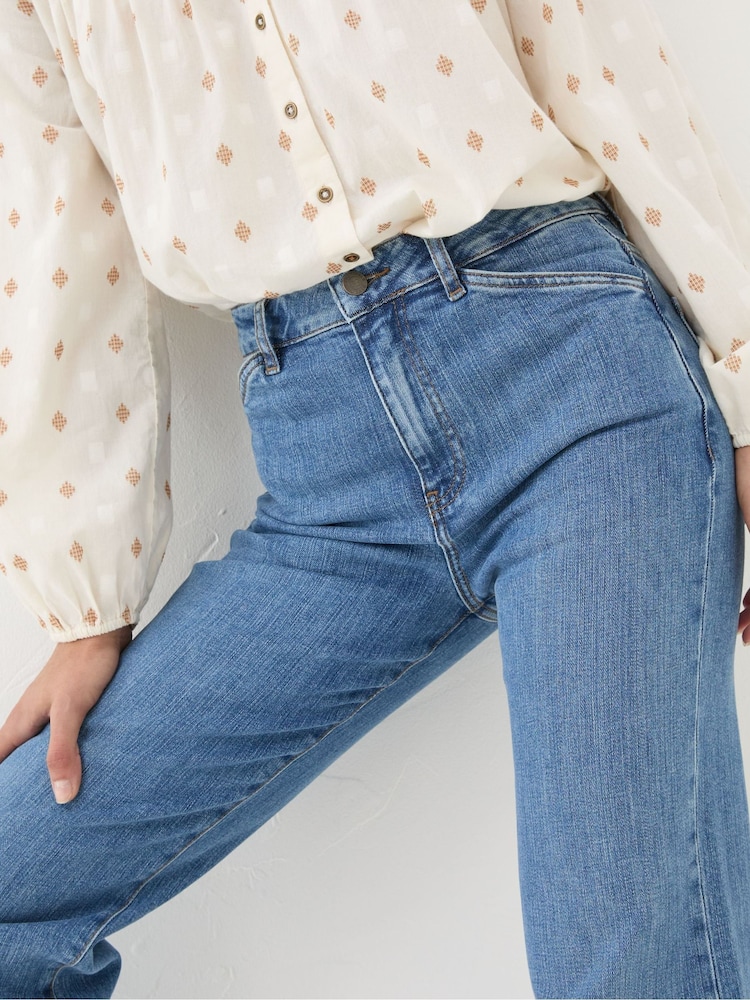 FatFace Elise Denim Vintage Wide Leg Jeans - Image 5 of 7