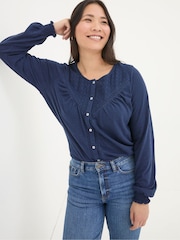 FatFace Wren Blue Top - Image 1 of 5