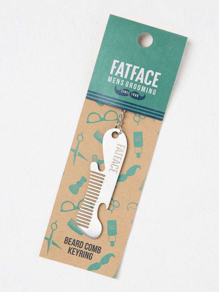 FatFace Metallic Beard Comb Keyring - Image 1 of 2