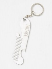 FatFace Metallic Beard Comb Keyring - Image 2 of 2