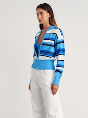 JAG Blue Arden Zip Knit Cardigan - Image 2 of 5