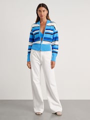 JAG Blue Arden Zip Knit Cardigan - Image 5 of 5