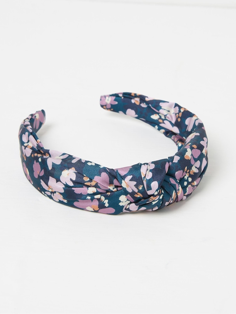 FatFace Teal Blue Ditsy Print Headband - Image 1 of 2