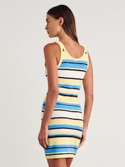 JAG Yellow Arden Scoop Neck Knit Mini Dress - Image 2 of 6