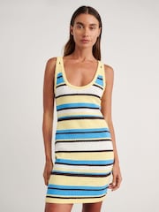 JAG Yellow Arden Scoop Neck Knit Mini Dress - Image 3 of 6