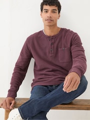 FatFace Southbourne Long Sleeve Henley T-Shirt - Bild 3 von 5