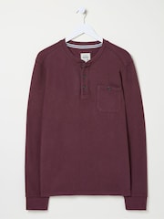 FatFace Southbourne Long Sleeve Henley T-Shirt - Bild 5 von 5