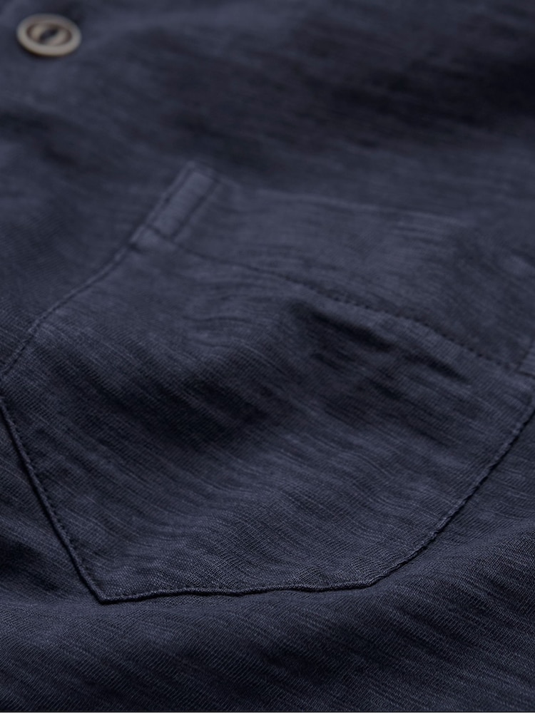FatFace Truro Navy Blue Jersey Shirt - Image 4 of 4