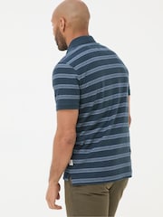 FatFace Harris Blue Stripe Polo Shirt - Image 2 of 5