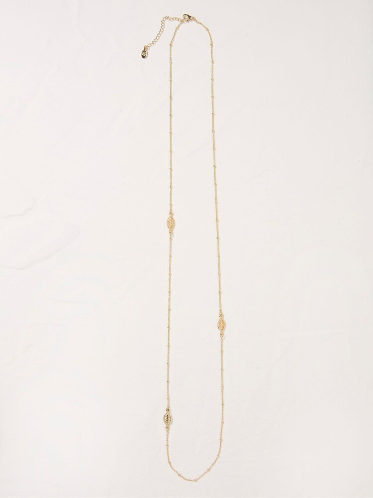 FatFace Gold Tone Leaf Necklace - Image 1 of 4