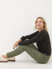 FatFace Malvern Green Cargo Trousers - Image 4 of 6
