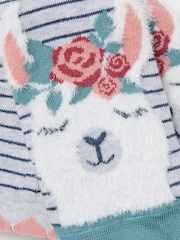 FatFace Grey Llama Women's Toe Socks 1 Pack (size 4-7) - Image 2 of 2