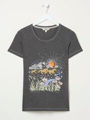 FatFace Wild Grey Frontiers T-Shirt - Image 6 of 7