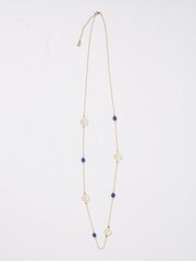 FatFace Gold Tone Stone Disc Necklace - Image 1 of 2