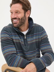 FatFace Airlie Blue Stripe Panel Sweatshirt - Image 3 of 6